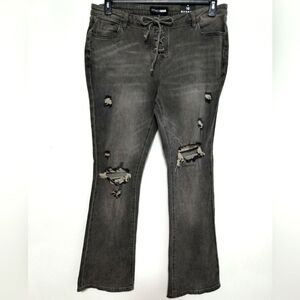[5x$20] New Nova Distressed Black Jeans / Size 16 Tall
